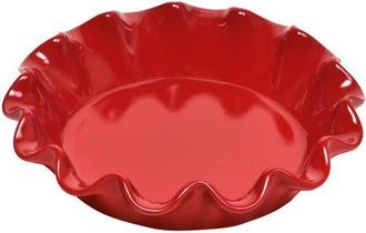 Emile Henry HR Ceramic 10-inch Ruffled Pie Dish in Burgundy at Nordstrom