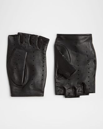Valentino Garavani VLOGO Signature Leather Fingerless Gloves