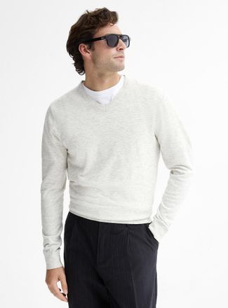 Le 31 Mens Minimalist V-neck sweater