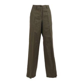Aspesi Straight Trousers, female, Green, Size: L Pantaloni Lunghi