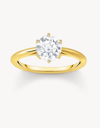 Thomas Sabo Anello dorato e bianco-Oro