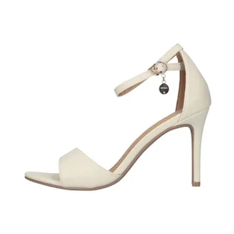 Mexx Leyla Paisley Hoge Sandalen - Dames - Schoenen - Beige - Maat: 40 EU Linnen
