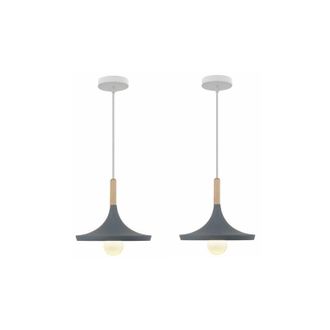 OEM Lustre Suspension - Acero Pintado - Altura Ajustable 60-120 Cm - Dise&ntilde;o Industrial Moderno - Para Sal&oacute;n Cocina Oficina Dormitorio - 2 Unidades