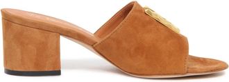 Via Roma 15 Su&egrave;de Sandal Gemaakt in Itali&euml; - Dames - Muiltjes - Bruin - 37 1/2 EU - Su&egrave;de - Schoenen