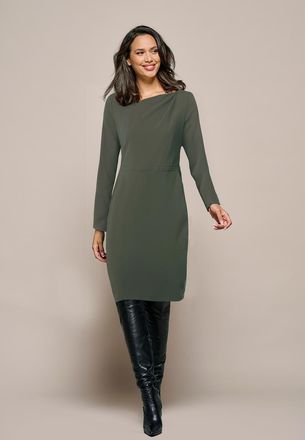 Mart Visser Novelle Jurk Olijfgroen