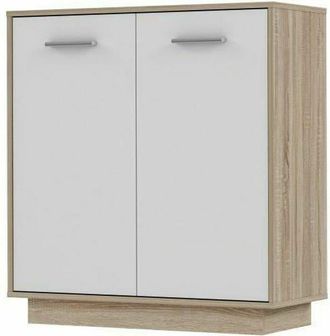 Les Tendances Aparador Moderno Roble Y Blanco 2 Puertas Sal&oacute;n 83x88 Antuza