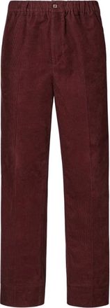 Fendi Straight Trousers, male, Red, Size: S Straight Trousers