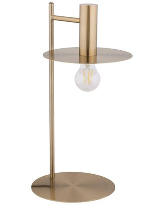 Eglo Eglo Escandell 1 Light Table Lamp With Brushed Gold Finish & Brushed Gold Disc Shade