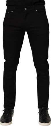 Dolce & Gabbana Zwarte Skinny Herenbroek - Heren - Slim Fit Jeans - Zwart - S - Katoen - Jeans