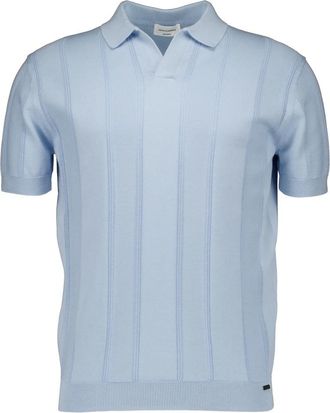 Gentiluomo Polo No Buttons SS - Heren - Polos - Blauw - L - Katoen - Tops