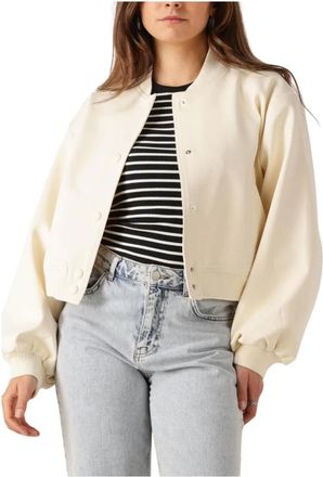 Notre-V Jassen, Dames, Beige, XL, Elegante Beige Bomberjack voor Vrouwen