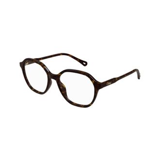 Chlo&eacute; Glasses, female, Brown, 53 MM, Rectangular Eyeglasses