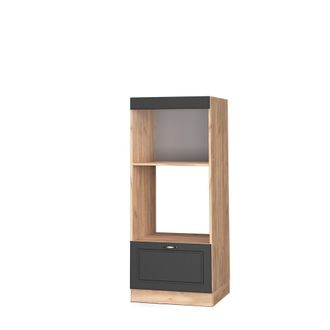 Vicco Armario Para Microondas Fame-line, Antracita-oro, 60 Cm Abierto, Vicco