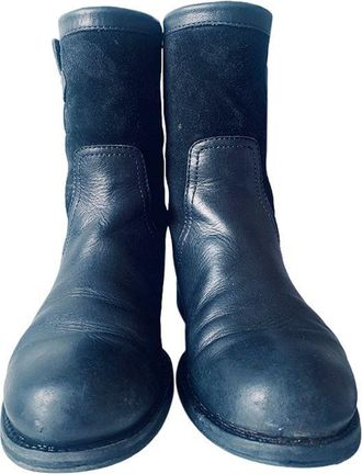 Jimmy Choo London Black Suede & Shearling Dante Boots Size 36