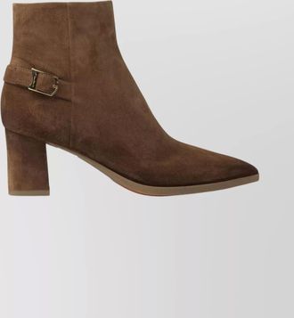 Santoni suede leather ankle boots