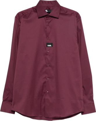 Karl Lagerfeld Overhemd met logopatroon - Paars
