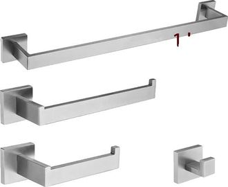 OEM Accesorios De Ba&ntilde;o, Toallero De Acero Inoxidable, Portarrollos De Papel Higi&eacute;nico, Kit De 4 Piezas De 600 Mm Y 1 Bar