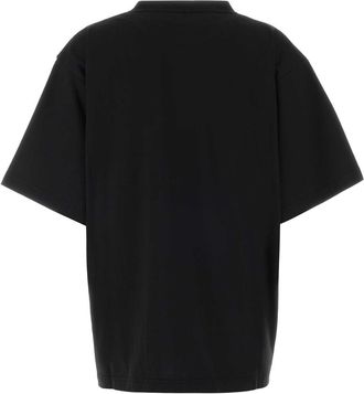 Balenciaga Graphic-Print Cotton T-shirt - Black