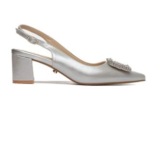 Twentyfourhaitch Zapatos destalonados con hebilla y tac&oacute;n ancho - Shoes - Mujer - Gris - 39 EU
