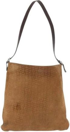 Celine Pre-owned Shoulder Bags, female, Brown, Size: ONE SIZE Pre-owned Vintage Suede Shoulder Bag