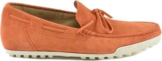 Cal&ograve; Leather Loafers With Decorative Bow And Moccasin Toe