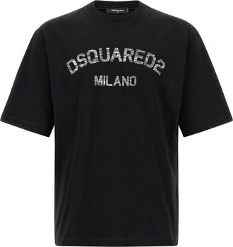 Dsquared2 Heren, Tops, Zwart, Maat: XL Katoen