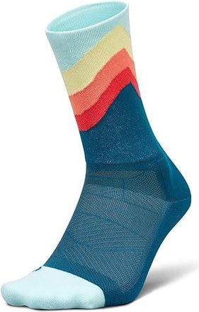 Feetures Elite Light Cushion Mini Crew Crew Cut Socks Shoes Blue Swell : MD (US Mens Shoe 6-8.5 - Womens Shoe 7-9.5), Spandex/Nylon