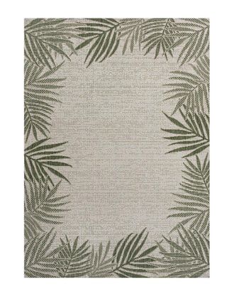 Jonathan Y Designs Jonathan Y Isla Coastal Cottage Palm Frond Border Indoor/Outdoor Area Rug