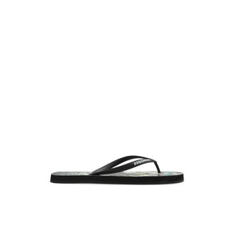 Dsquared2 Flip Flops, male, Black, Size: 12 US Logo Slides