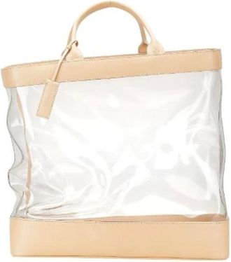 Burberry Pre-owned Tote Bags, female, White, Size: ONE SIZE Pre-owned Leather totes