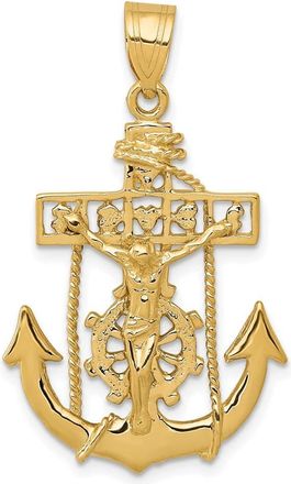 Diamond2Deal 10k Yellow Gold Mariners Cross Pendant