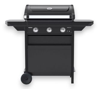 Campingaz Barbacoa De Gas 3 Fuegos Horno De Acero Con Term&oacute;metro Y Estantes Abatibles Compact 3l