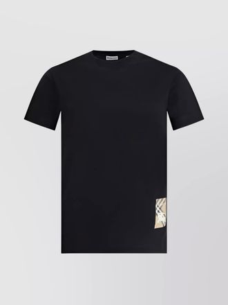 Burberry cotton ribbed crewneck logo patch t-shirt