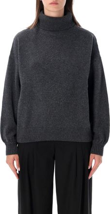 Sessun Niko High-Neck Dropped Shoulder Sweater