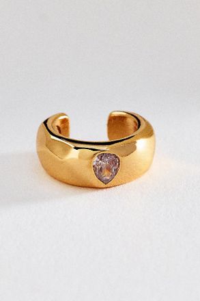 Ettika Pear Crystal Hammered Ear Cuff