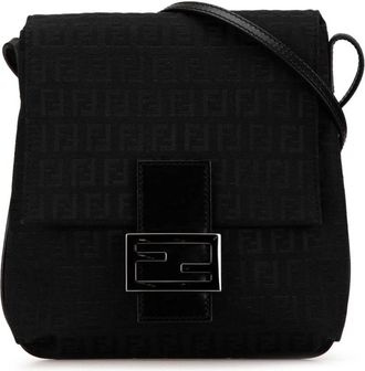 Fendi Borsa a tracolla con motivo Zucchino 2000-2010 - Nero