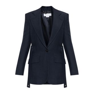 Stella McCartney Jassen, Dames, Blauw, M, Wol, Blazer met open revers