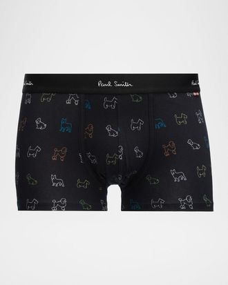 Paul Smith Men & apos;s Sketched Dog Outline Print Boxer Briefs