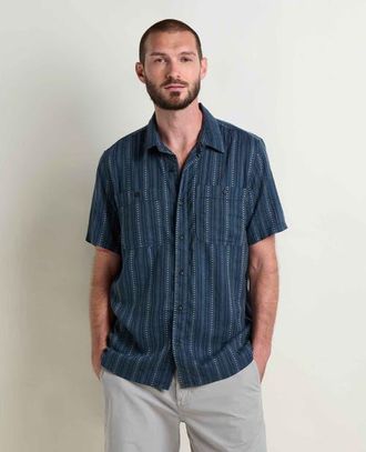 Toad & Co Mens Taj Hemp Shirt in Midnight Dobby at Nordstrom, Size Xx-Large