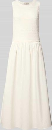 Christian Berg Maxikleid mit Spitze und Rundhalsausschnitt in Ecru, Gr&ouml;&szlig;e 34