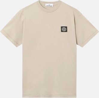 Stone Island Mens S0013 PATCH LOGO T SHIRT - Cream - Size: 44