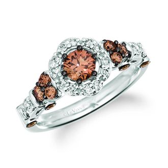 Le Vian Ladies Chocolate Solitaires Rings set in 14K Vanilla Gold