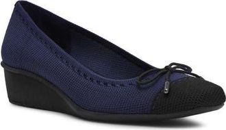 Anne Klein Wesson Wedge Pump in Navy/Black at Nordstrom, Size 8.5