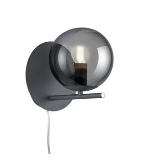 Trio Aplique Esfera Cristal Antracita Ahumado 1xe14 Pure Lighting