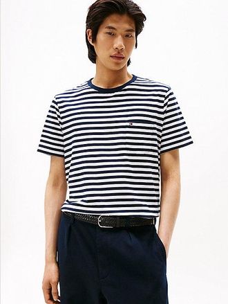 Tommy Hilfiger Stripe Patch Pocket Crew Neck T-Shirt