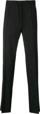 Valentino Garavani Zwarte wollen mohair broek met bies - Heren - Sweatpants - Zwart - XL - Wol - Broeken