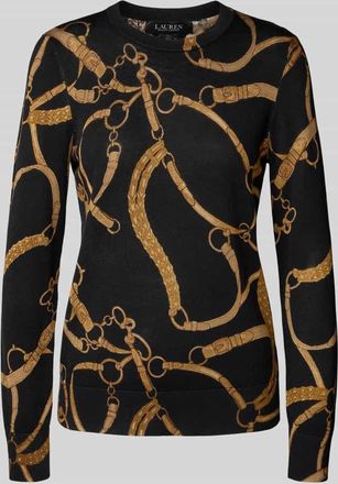Lauren Ralph Lauren Strickpullover mit Rundhalsausschnitt Modell SHAVONNE in Black, Größe XL