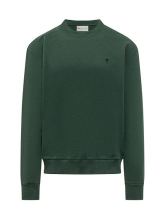 Ami Green Crew Neck Sweatshirt