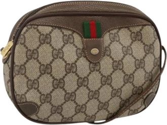 Gucci Pre-owned Vintage Schoudertas - Dames - Vintage Schoudertas - Beige - ONE Size - Leer - Vintage