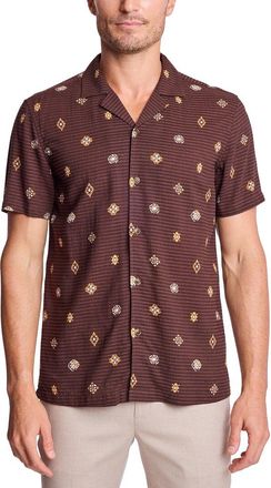 Paisley & Gray Camp Collar Linen-Blend Shirt